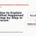How to Explain What Happened Step by Step in Forum Moderator Conversation English