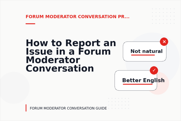 How to Report an Issue in a Forum Moderator Conversation How to Report an Issue in a Forum Moderator Conversation