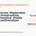 Forum Moderator Conversation Practice: Polite Confirmation Examples