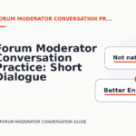 Forum Moderator Conversation Practice: Short Dialogue Examples