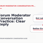 Forum Moderator Conversation Practice: Clear Reply Patterns