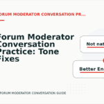 Forum Moderator Conversation Practice: Tone Fixes for Real Situations